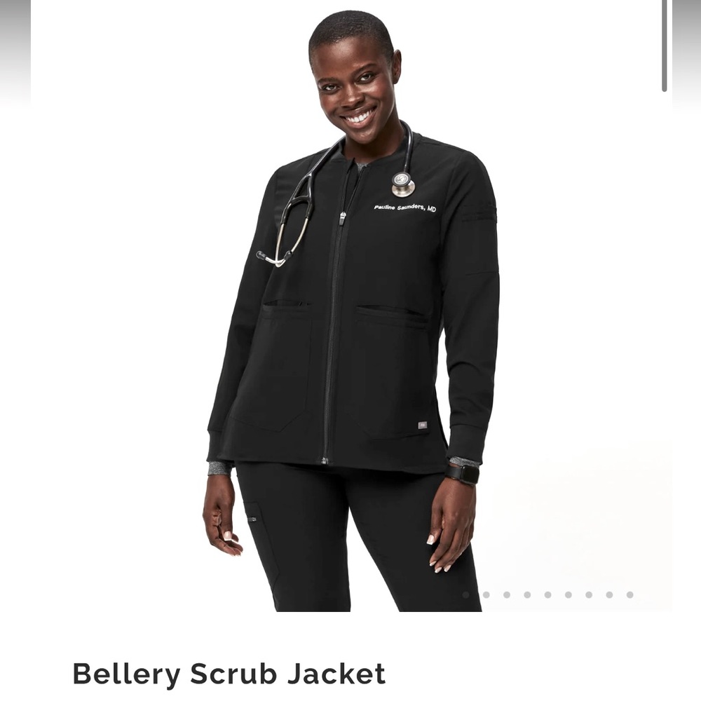 Figs scrubs outfit set bundle: Bellery jacket, Livingston pants, & Casma top - Picture 3 of 8